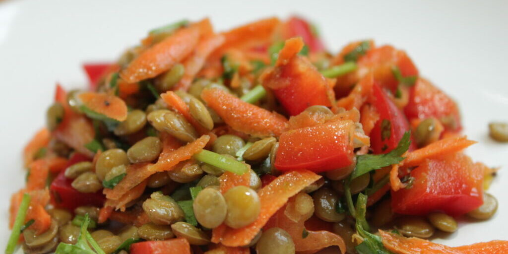 Zesty Vegetable Lentil Salad